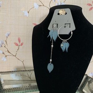 Asymmetrical Petal Drop Earrings (Set of Two)